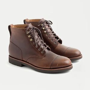 J. Crew Kenton Cap-Toe Boots (11.5, "burnished tobacco")